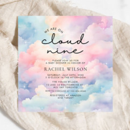 クラウド9ベビーシャワー中 招待状