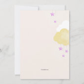 クラウド9ベビーシャワー招待状(金ゴールド) 招待状 (裏面)