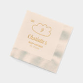 クラウド9ミニマリストの赤エレガントちゃんシャワー 箔ナプキン (左)