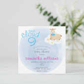 クラウド9リトルラムブルーイースターボーイベビーシャワー 招待状 (スタンド正面)