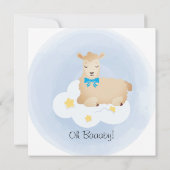 クラウド9リトルラムブルーイースターボーイベビーシャワー 招待状 (裏面)
