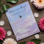 クラウド9上で彼らはブライダルシャワーゲーム チラシ