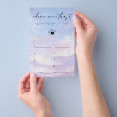 クラウド9上で彼らはブライダルシャワーゲーム チラシ (ハンドル)