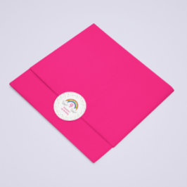 クラウド9上!レインボー誕生日 ラウンドシール