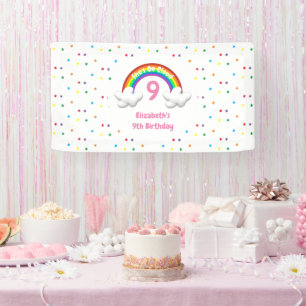 クラウド9上!レインボー誕生日 横断幕