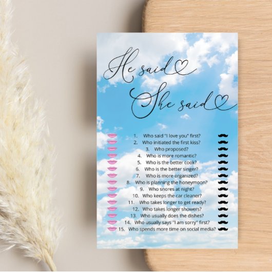 クラウド9彼は彼女は誰がゲームを言ったと推測すると言った