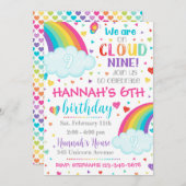 クラウド9招待状第9誕生日招待状 招待状 (正面/裏面)