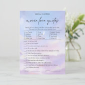 クラウド9映画ラブ引用文ブライダルシャワーゲームカード 招待状 (スタンド正面)