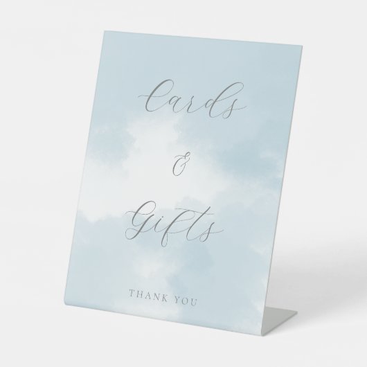 クラウド9枚のブライダルシャワーカードとギフトサイン 台座サイン (正面)