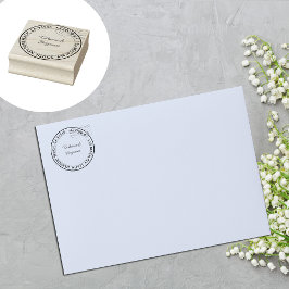 クラウド9結婚のブライダル名ラウンド差出人住所 ラバースタンプ