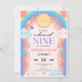 クラウド9誕生日への招待 招待状 (正面)