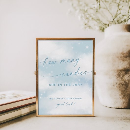 クラウド9赤ちゃんシャワーいくつキャンディゲーム ポスター