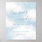 クラウド9赤ちゃんシャワーいくつキャンディゲーム ポスター (正面)