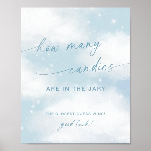 クラウド9赤ちゃんシャワーいくつキャンディゲーム ポスター (正面)