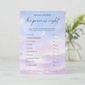 クラウド9適切な価格のブライダルシャワーゲーム 招待状 (スタンド正面)