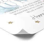 クラウド9金ゴールドスターズブルーベビーシャワーおしゃぶり狩り ポスター (角)