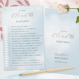 クラウド9青の赤ちゃんシャワーで誰がゲームを推測