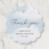 クラウド9 ウォーターカラー ブライダルシャワー フェイバータグ (正面)