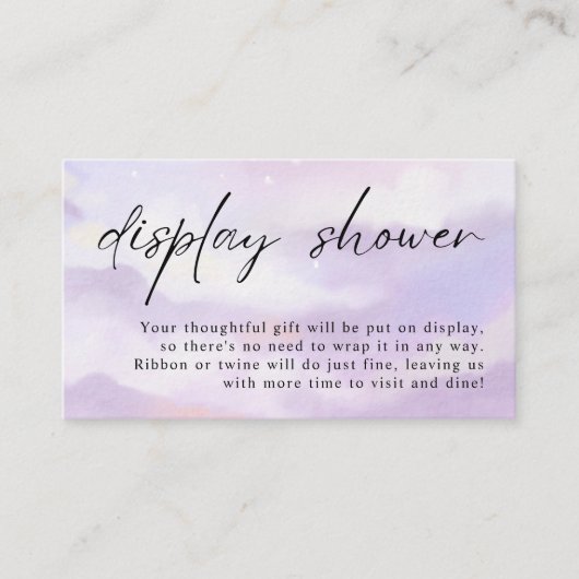 クラウド9 ディスプレイシャワー エンクロージャーカード (正面)