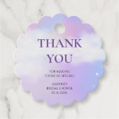 クラウド9 パステル グラデーション ブライダルシャワーありがとう フェイバータグ (正面)