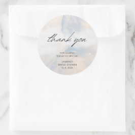 クラウド9 パステル グラデーション ブライダルシャワーありがとう ラウンドシール