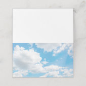 クラウド9 ブルー ウェディング プレースカード (外部開封)