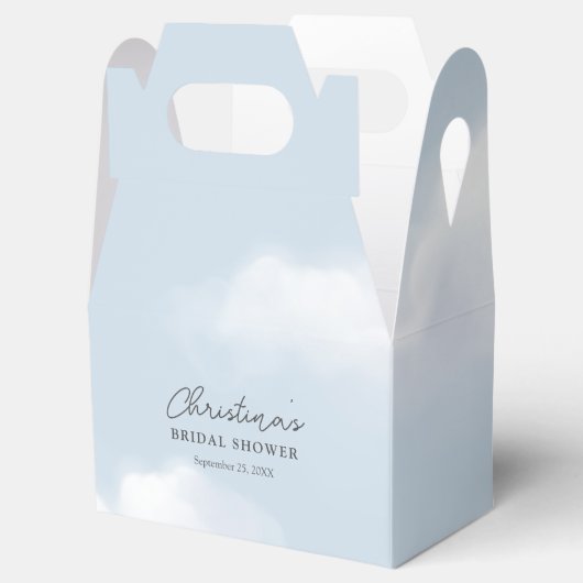 クラウド9 ブルー ブライダルシャワー フェイバーボックス (オープン)