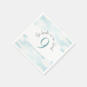 クラウド9 ブルー＆ホワイト ブライダルシャワー 夢のような スタンダードカクテルナプキン (角)
