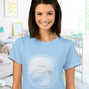 クラウド9 ブルー ママになる ベビーシャワー Tシャツ
