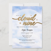クラウド9 ベビーシャワー 男女兼用 招待状 (正面)