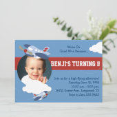 クラウド9 -飛行機をテーマにしたパーティの招待状 招待状 (スタンド正面)