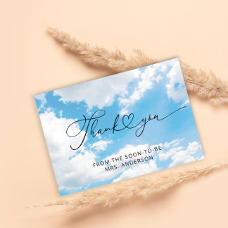 クラウド9 9エレガントブライダルシャワーサンキューカード カード