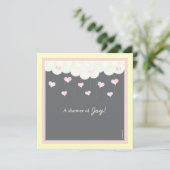 クラウド&ハートズベビーシャワーフォーガール招待状 招待状 (スタンド正面)