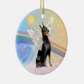 クラウド – （犬）ドーベルマン・ピンシェル セラミックオーナメント (右)