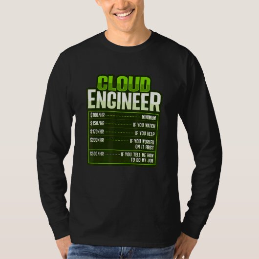クラウドDevOpsエンジニアのためのシステム管理者兼開発者 Tシャツ (正面)