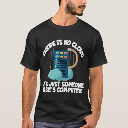 クラウドITコンピュータギーク技術がない Tシャツ (正面)