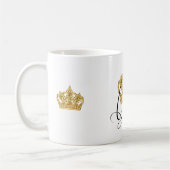 クラウパーソナライズされたンクイーン コーヒーマグカップ (左)