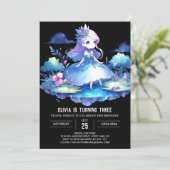 クラウンおもしろいプリンセス誕生日 招待状 (スタンド正面)