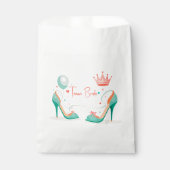 クラウンとハイヒール – グラマラスなピンク&ミントテーマ フェイバーバッグ (正面)