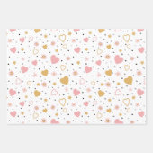 クラウンとハート ラッピングペーパーシート (正面2)