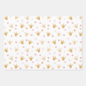 クラウンとハート ラッピングペーパーシート (正面)