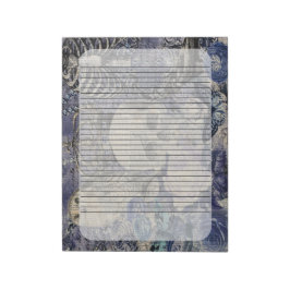 クラウンとフクロウのハロウィーンスカル ノートパッド