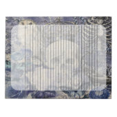 クラウンとフクロウのハロウィーンスカル ノートパッド (正面)