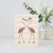 クラウンにピンクのフラミンゴ ポストカード (スタンド正面)