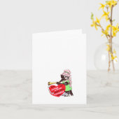 クラウンのバレンタイン用のヴィンテージC カード (黄色い花)