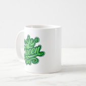 クラウンの女王様 タイポグラフィーデザイン コーヒーマグカップ (正面左)