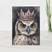 . .クラウンの美しいフクロウすべての行事 カード (正面)