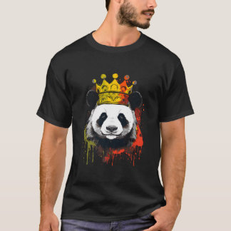 クラウンを持つパンダ Tシャツ