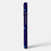 クラウンを被ったキング・ホエール | 幻想的な海洋フォークアート Case-Mate iPhoneケース (裏面 / 左)