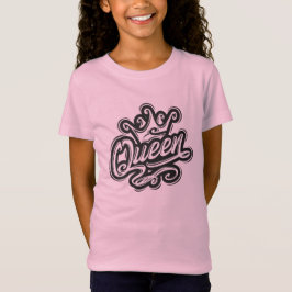 クラウンを被った女王,タイポグラフィデザイン Tシャツ